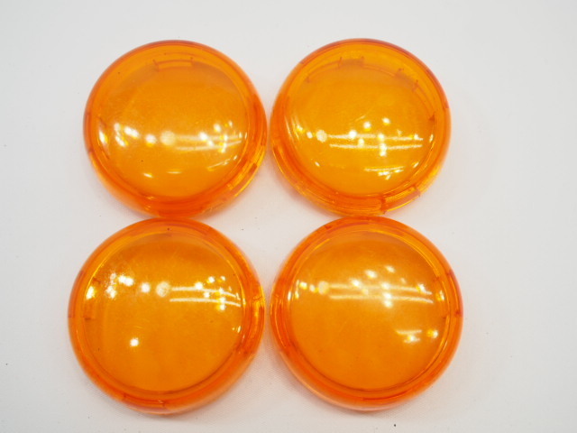 ハーレー純正ウインカーレンズ4個.割れ破損無しスポーツスター.ダイナ.ソフテイル拍卖
