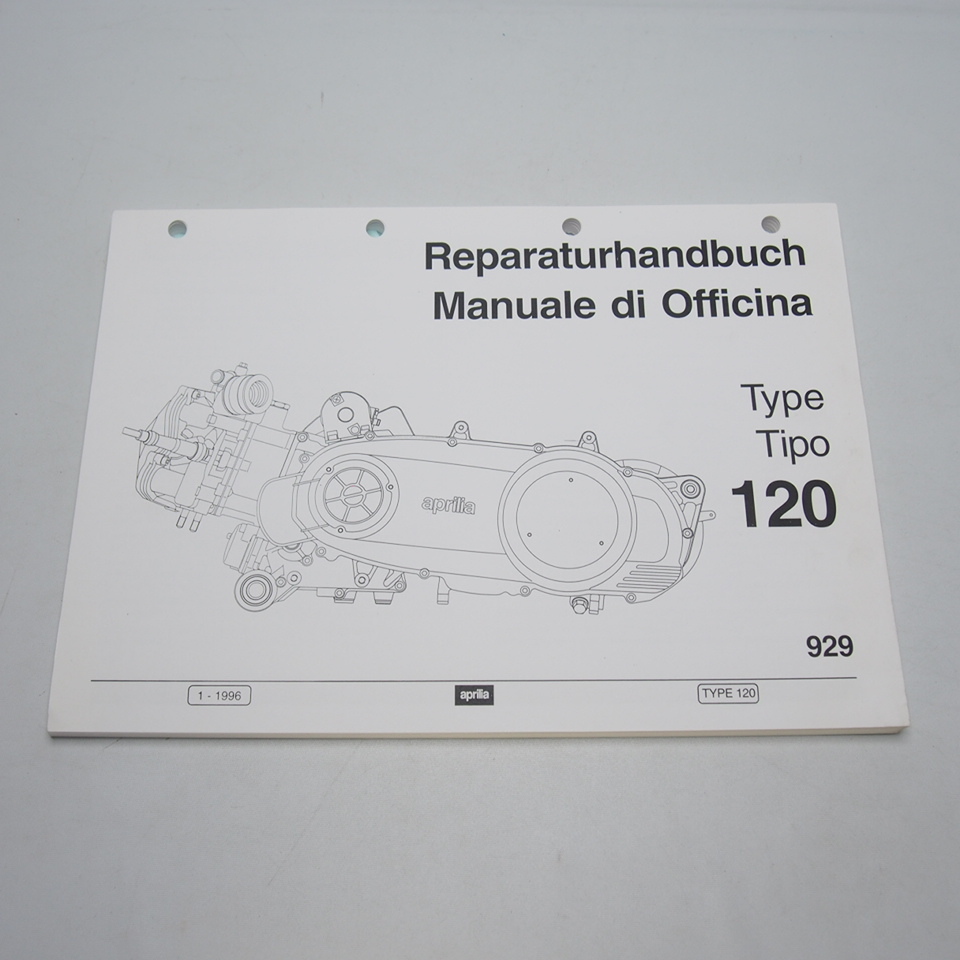 未使用品です.即決.送料無料.Aprilia.アプリリアType120.エンジン.ワークショップ.マニュアル.修理.メンテナンス.2か国語.929拍卖