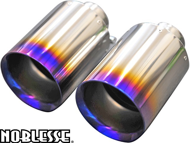 【M's】BRZ ZC6 / 86 ZN6 (2012y-2016y) NOBLESSE 純正マフラー対応 マフラーカッター 2個 (チタンテール) ノブレッセ SS-8BTT-020拍卖