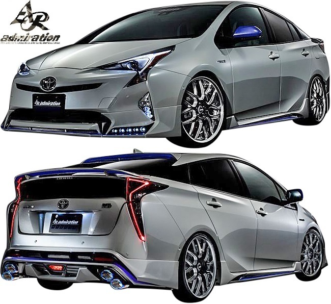 【M’s】50系 プリウス 前期 (H28.01-H30.11) ADMIRATION エアロキット 3点 ( 4本出しマフラー対応 ) FRP アドミレイション エアロ パーツ拍卖