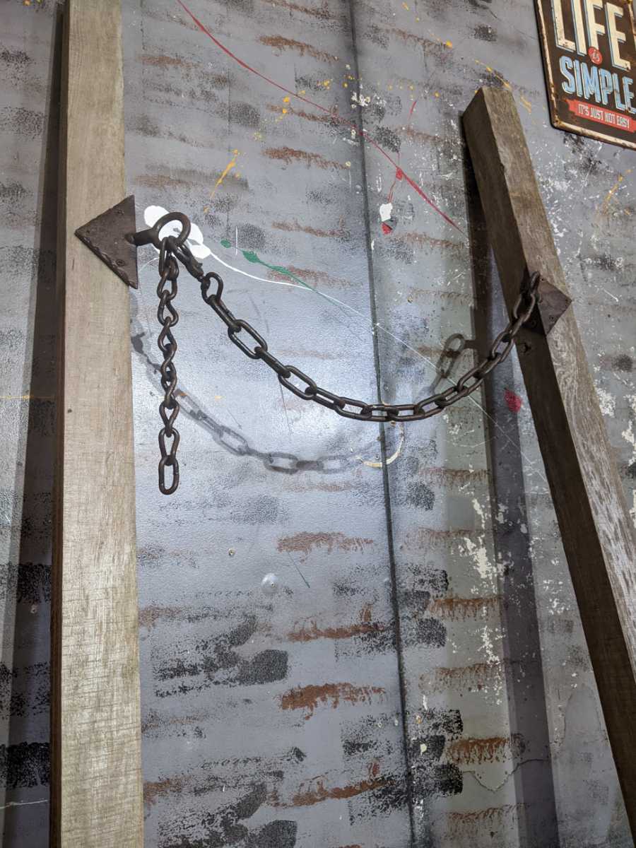 アメリカンヴィンテージ Style/オープン&クローズ ゲート/ウエスタンスタイル 金具/ハングチェーン(チェーン 柵)#インダストリアル#店舗拍卖