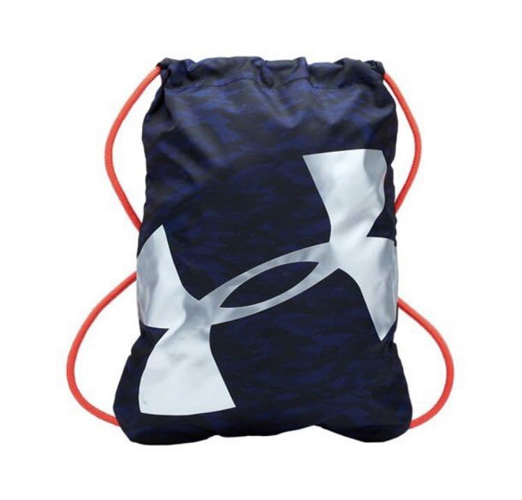 【送料無料】【未開封】アンダーアーマー スポーツベースボール バッグ フィットネス ジム ナップサック ネイビー シルバー 13L拍卖