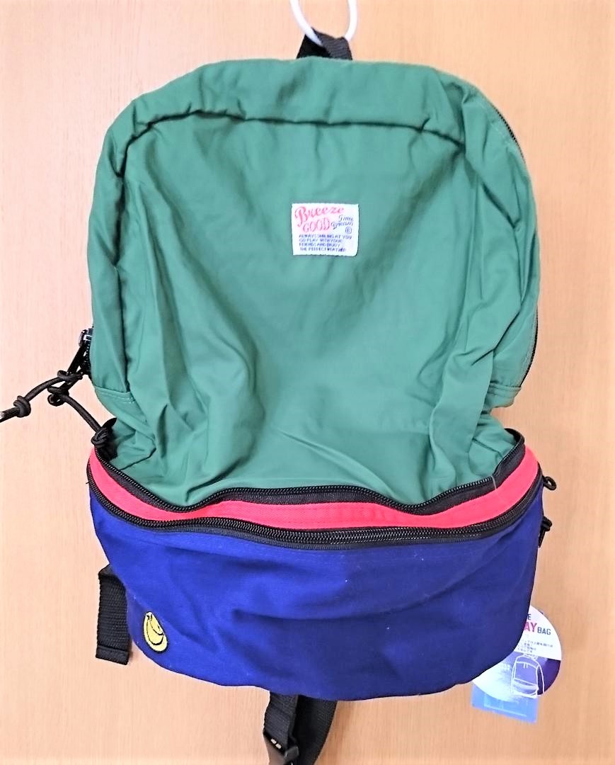 ★BREEZE ★ 2way バックパック 【リュック ⇔ ウェストバッグ】 サイズ:M (≒32㎝×25㎝×12㎝) 未使用…即決拍卖