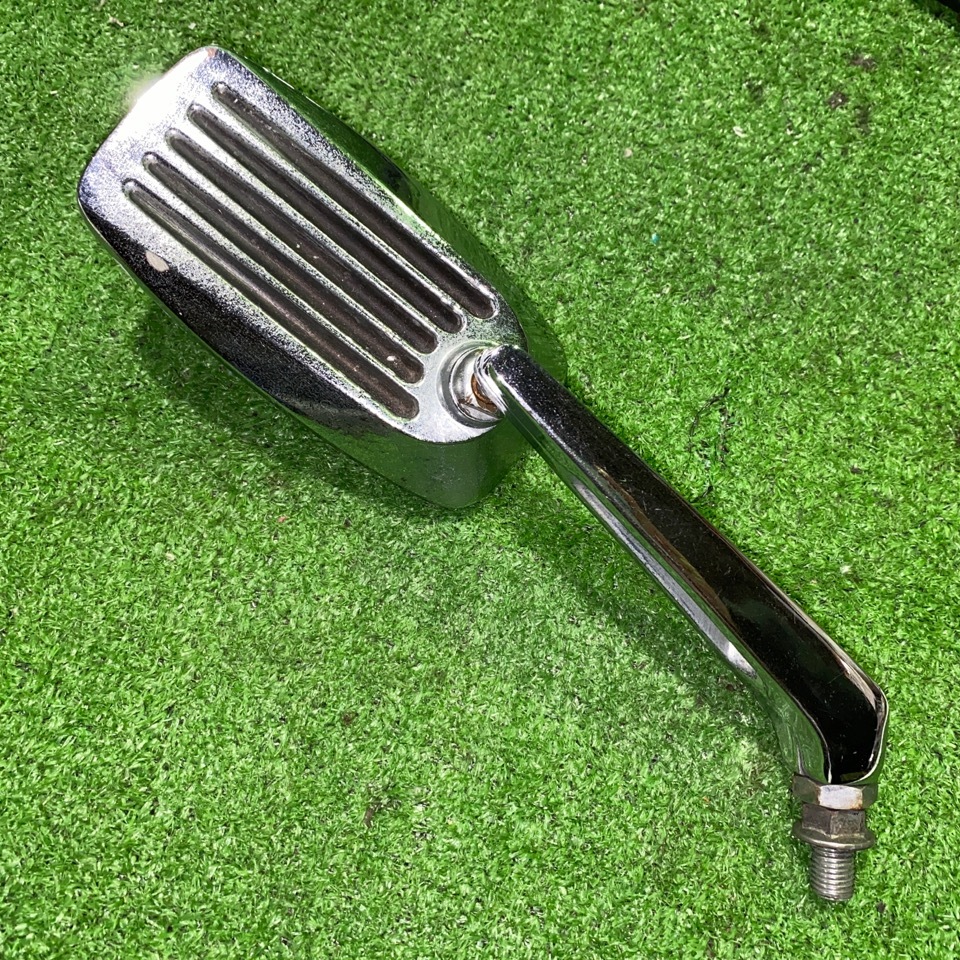 【M-58】 バイクミラー 右ミラー スクエア メッキ 現状品拍卖