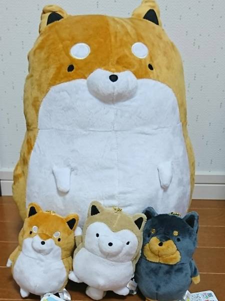 たるしば 全4種 BIGぬいぐるみ ボールチェーン マスコット 黒しば 茶しは まゆなし アタモト拍卖