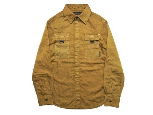 未使用 メンズ S キルティング ナイロンシャツ QUILTING NYLON SHIRT M316201 CAMEL キャメル 長袖シャツ拍卖