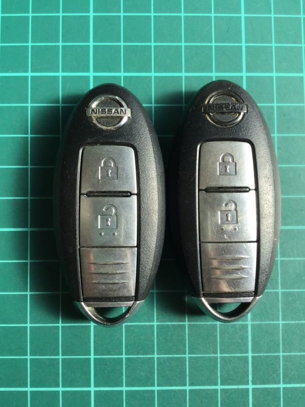 NI 4199 2個 日産 純正 キーレス リモコン インテリジェント ジューク エクストレイル キューブ マーチ ティーダ ムラーノ セレナ等 2B拍卖