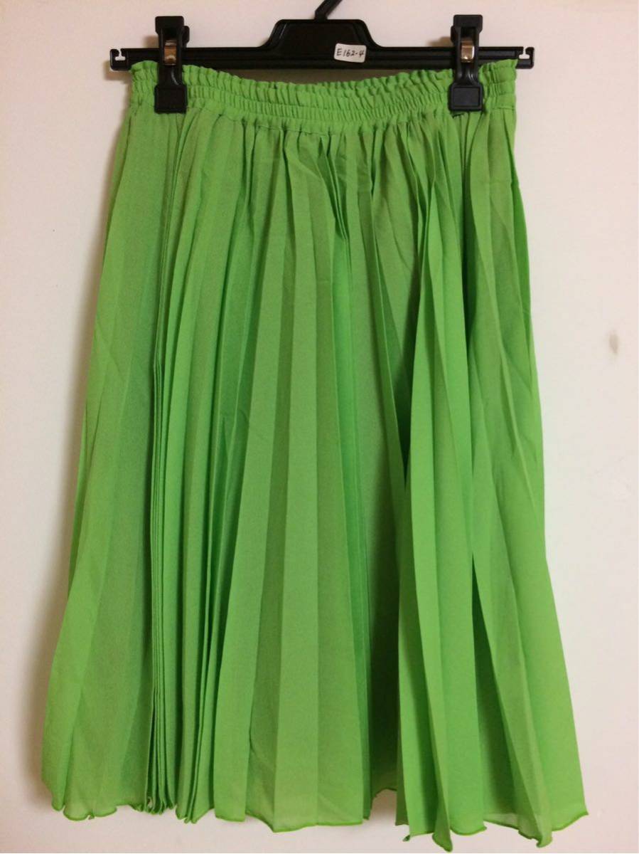 イタリア製 Arilis シフォン スカート プリーツ グリーン サイズ 42 未使用 ★ E162-1~3拍卖
