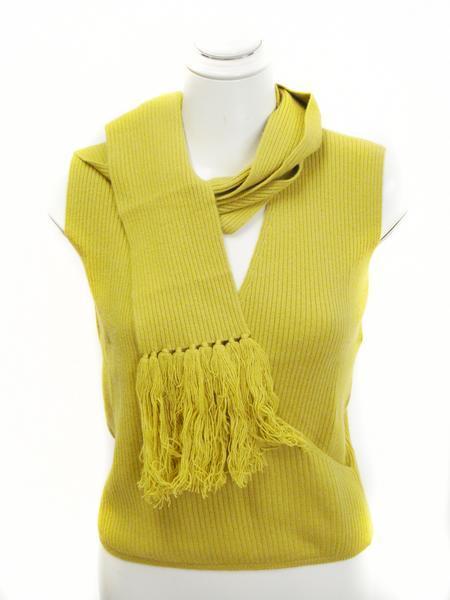 MAXMARA マックスマーラ アパレル レディースノースリーブニット ストール付(取り外し不可)グリーン サイズ:M 63695179拍卖