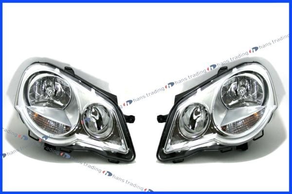 純正品 VW POLO ポロ 9N 後期 ハロゲンヘッドライト フォルクスワーゲン ヘッドランプ 6Q2941007N 6Q2941008N拍卖