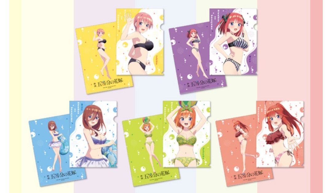 劇場版 映画 五等分の花嫁 前売券前売り特典第1弾クリアファイル5種コンプ+第2弾クリアファイル1種 ムビチケ無し 一花 ニ乃 三玖 四葉 五月拍卖