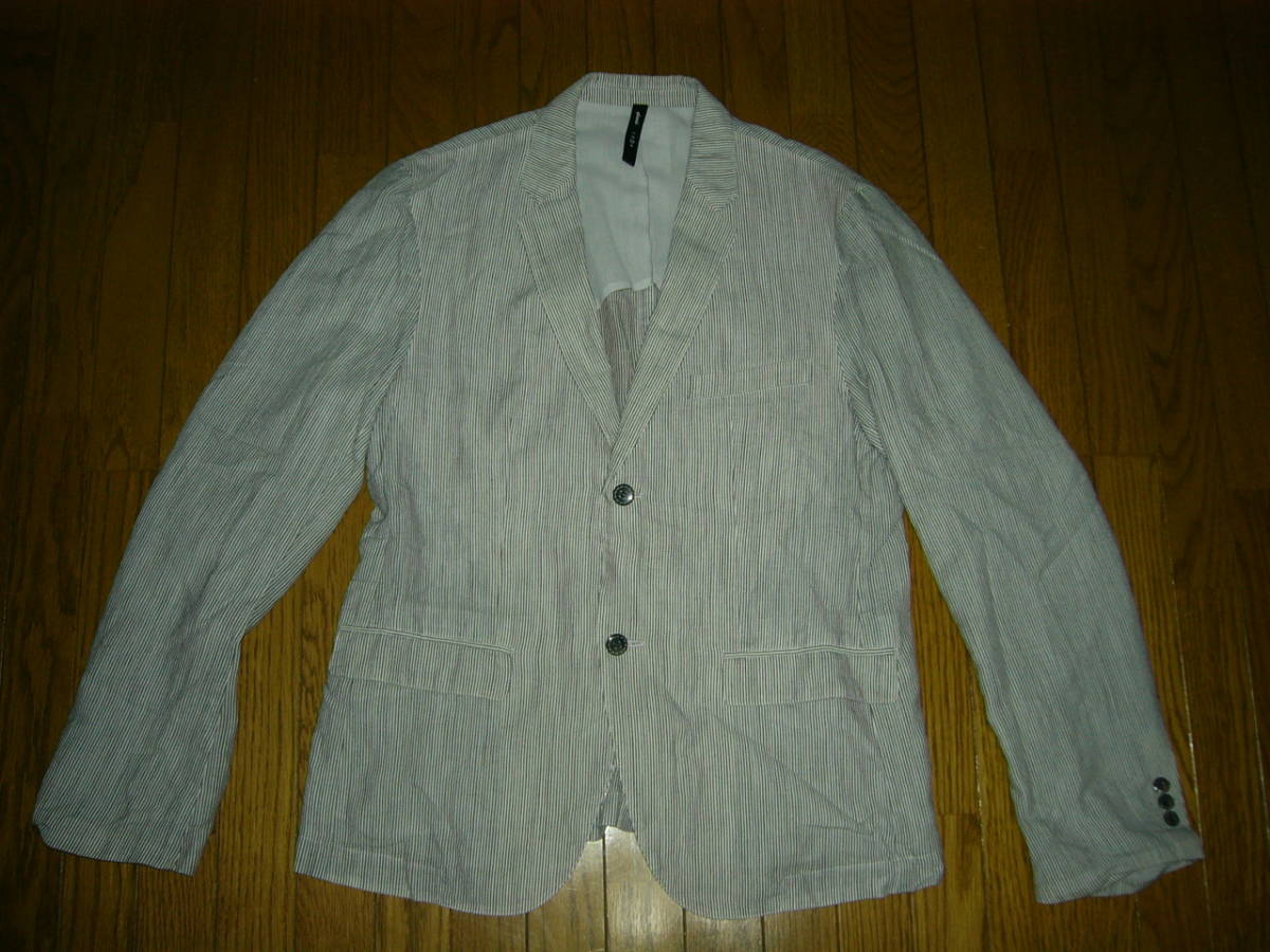 Glamb グラム 薄手 シャツ ジャケット 3 テーラードジャケット 細ストライプ /拍卖