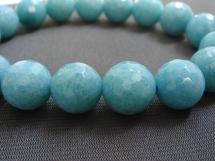 ☆風水,お守り,海の色,大粒天然5A級アクアマリンブレスレット12mmK7拍卖