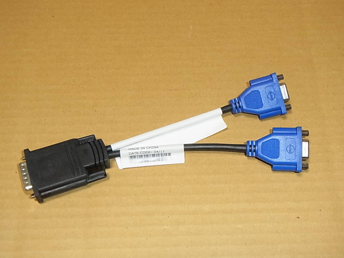 〓■DMS-59→VGA/Dsub15pin×2 分岐変換ケーブル/IBM純正/molex■〓(V236C)拍卖