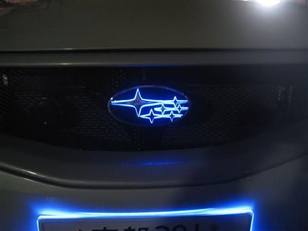 代引不可 スバル車用LEDトランスエンブレム【LTE-S1】レガシーワゴン、レガシーB4用拍卖