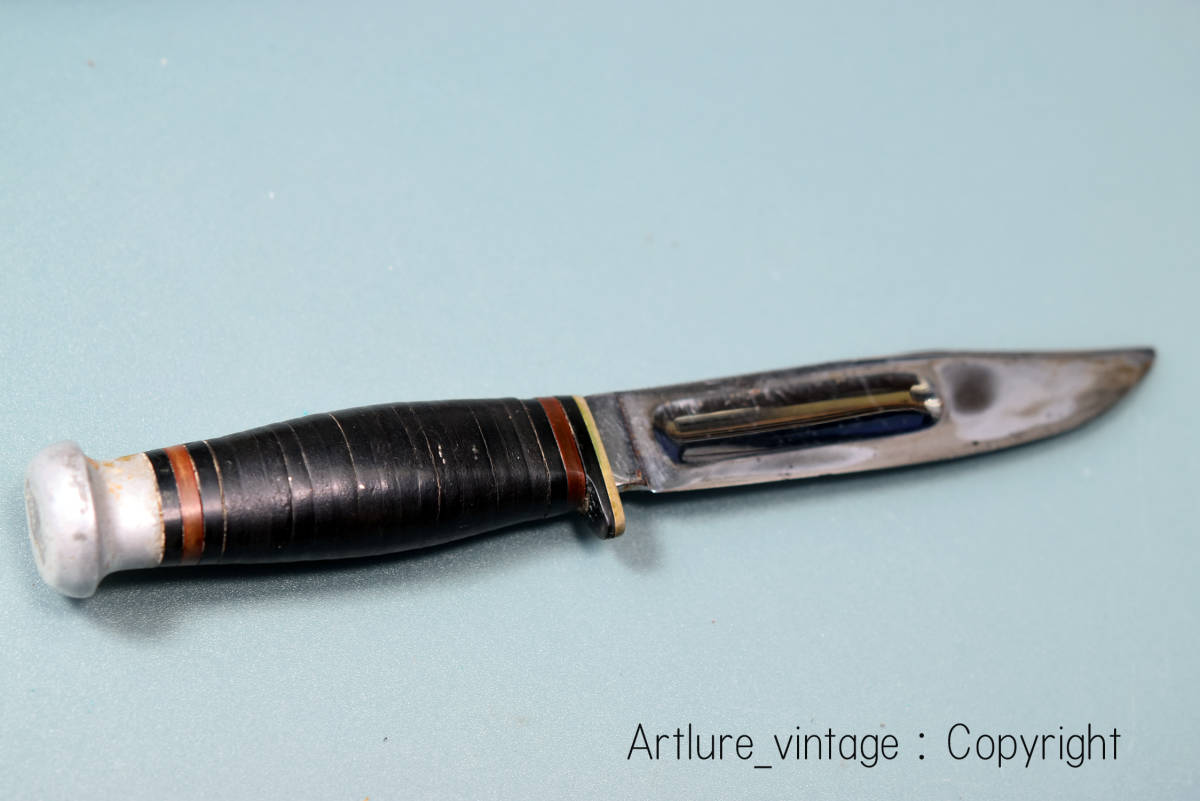 ●稀少VINTAGE KNIFE ,CASE 1940-1965年製 sheath nife .MADE IN USA ビンテージナイフ ”ケース”(y1632-428)outdoor, camping,拍卖