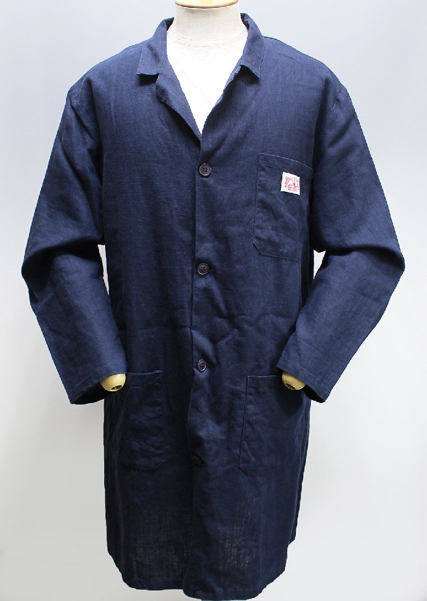HOLD FAST (ホールドファスト) Warehouse Linen Coat / ウエアハウス リネンコート 極美品 ネイビー size L / 英国製拍卖