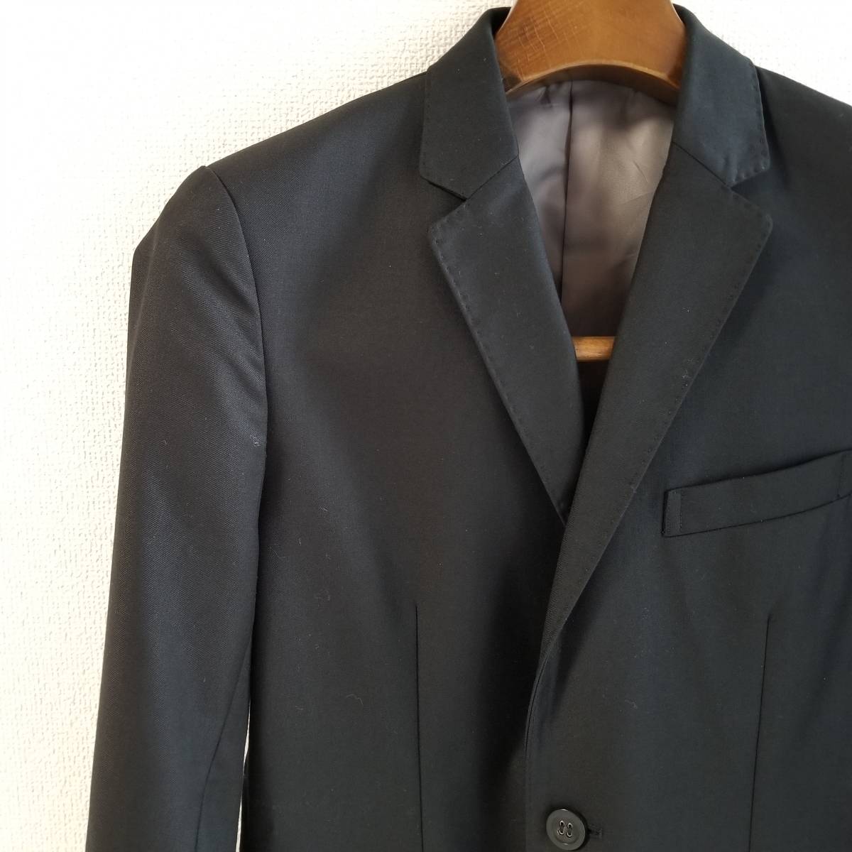 THE SHOP TK ザショップ ティーケー アウター テーラードジャケット 無地 ポケット 裏地あり 定番 ストライプ袖 ブラック サイズ1 aa307拍卖