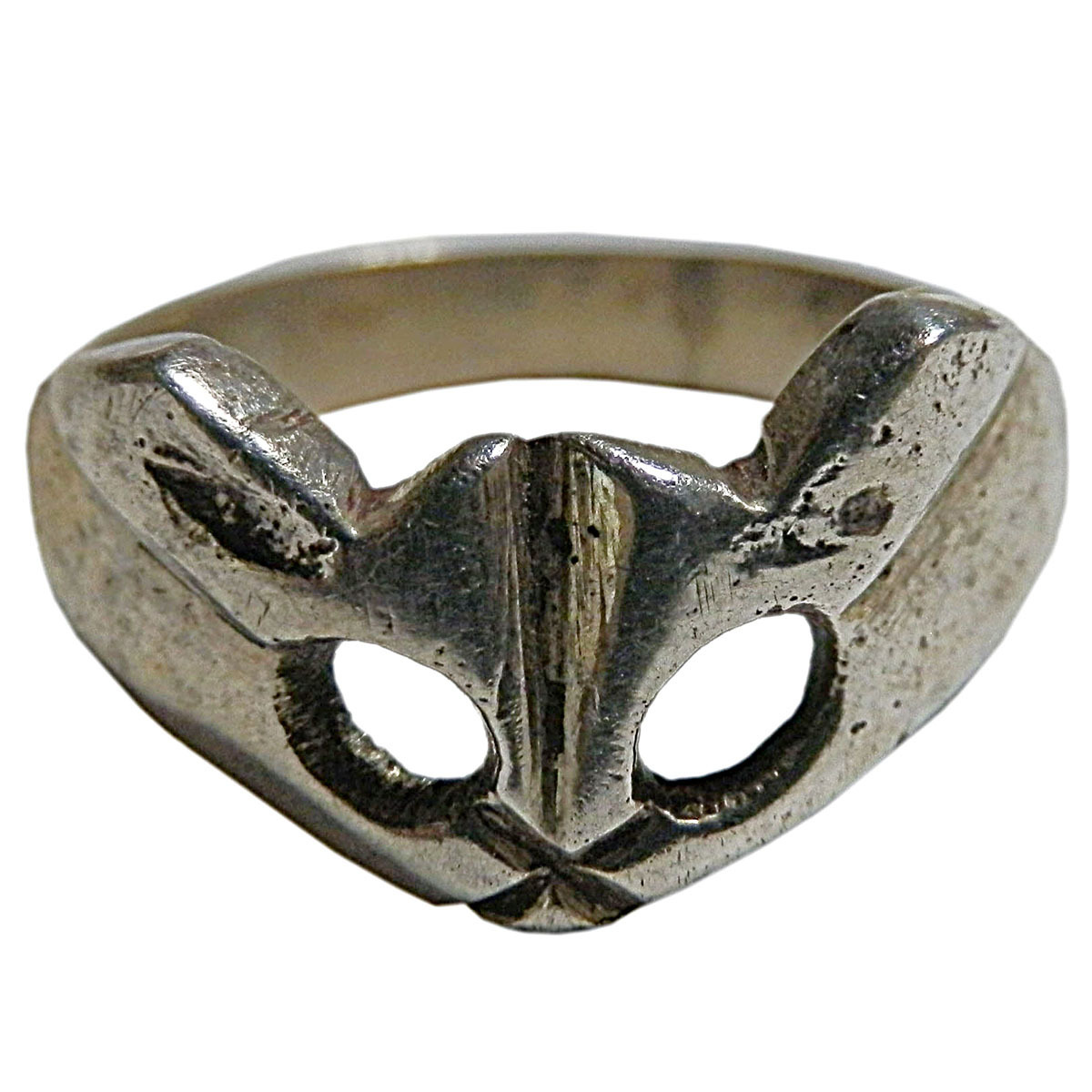 ■☆アジアン雑貨 タイ銀職人 シルバーリング 猫 (SR-7-16)拍卖