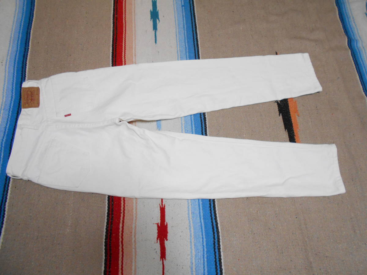 1993年製 Levi's リーバイス 515 ビンテージ ハイオンス白ホワイト ジーンズ ハイウェスト昭和レトロ VINTAGE WHITE JEANS ANTIQUES拍卖