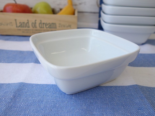 スタッキング 四角 12cm スクエア ボウル レンジ可 食洗機対応 中国製 小鉢 豆皿 豆鉢 豆小鉢 ミニ小鉢 洋食器 取り皿 角皿 角小鉢 正方形拍卖