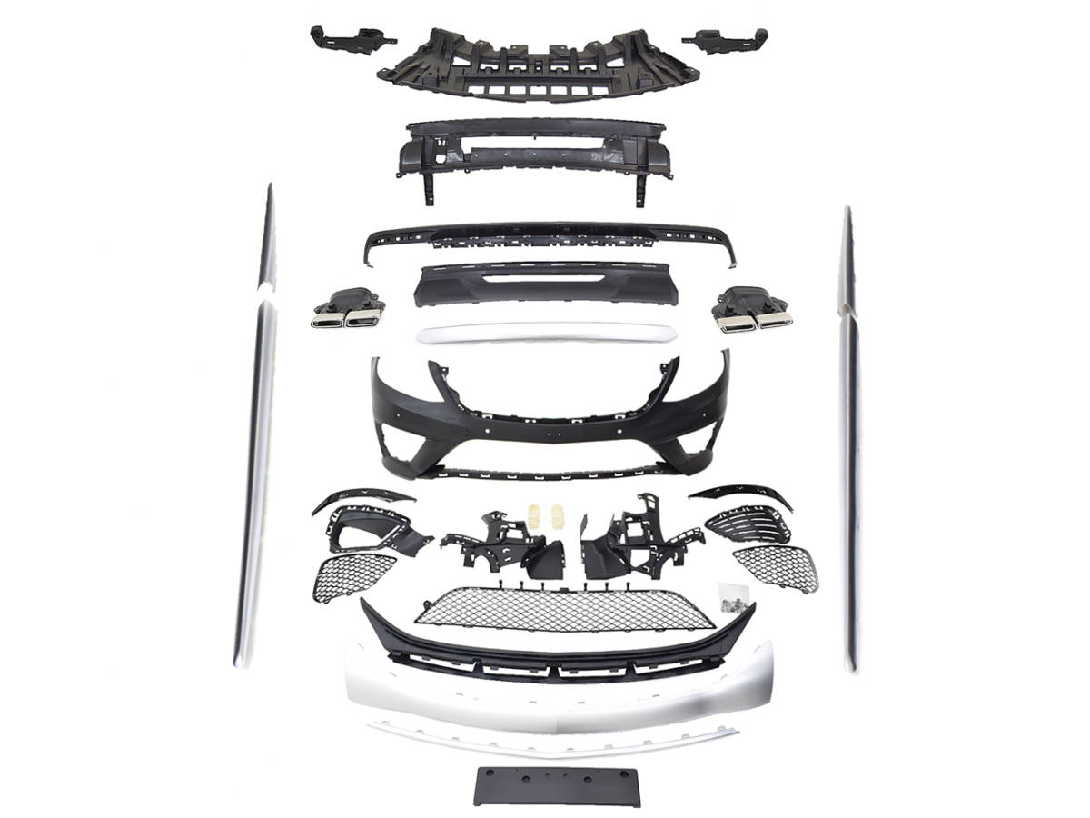 W222 フロント サイド フィン ディフューザー マフラーカッター 前期 S63type AMGライン対応 純正色 ベンツ Sクラス 国内発送 カスタム拍卖