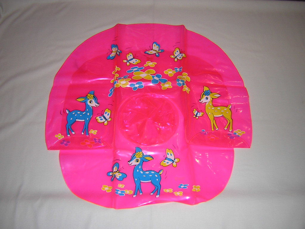 昭和レトロ 当時物 かわいいバンビ風 クッション?浮き輪?空気ビニール玩具 空ビ 未使用品 レトロポップ 検索宇山あゆみ拍卖