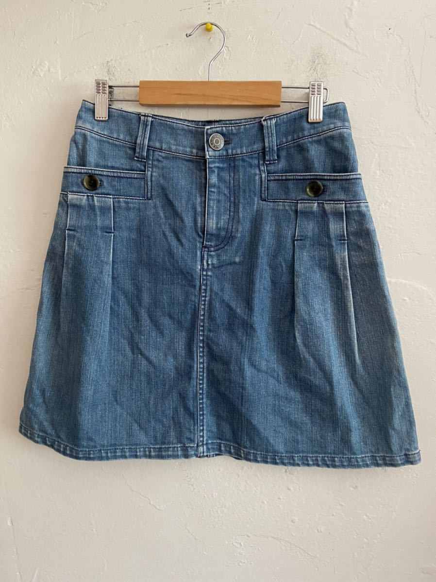 【送料無料】中古 MARC BY MARC JACOBS マークジェイコブス デニムスカート サイズ0拍卖
