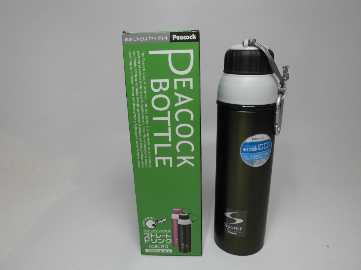 ピーコック 直飲みボトル ADN-50 ブラック 0.51L拍卖