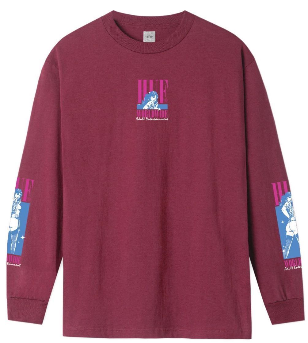 HUF Adult Entertainment L/S T-Shirt Red Pear S Tシャツ拍卖
