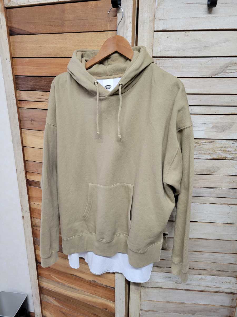 フリークスストア/FREAK'S STORE レイヤード パーカー サーマル切り替え 重ね着風 M拍卖