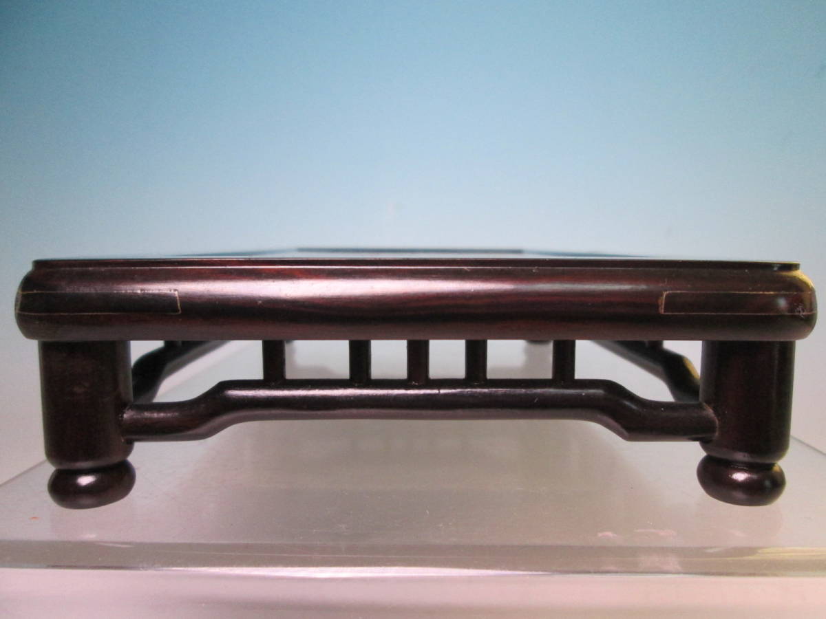 ☆19 盆栽用 本紫檀盆栽飾卓 長方紫檀盆栽台 18x12cm 盆石台 飾り台 花台拍卖