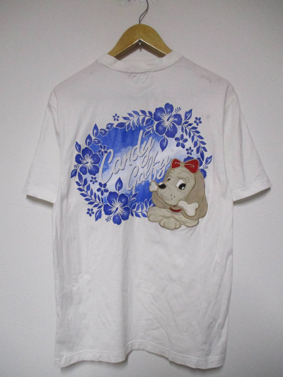 CandyGalfy ガルフィー クラッチ アロハプリント Tシャツ 白 FREEサイズ拍卖