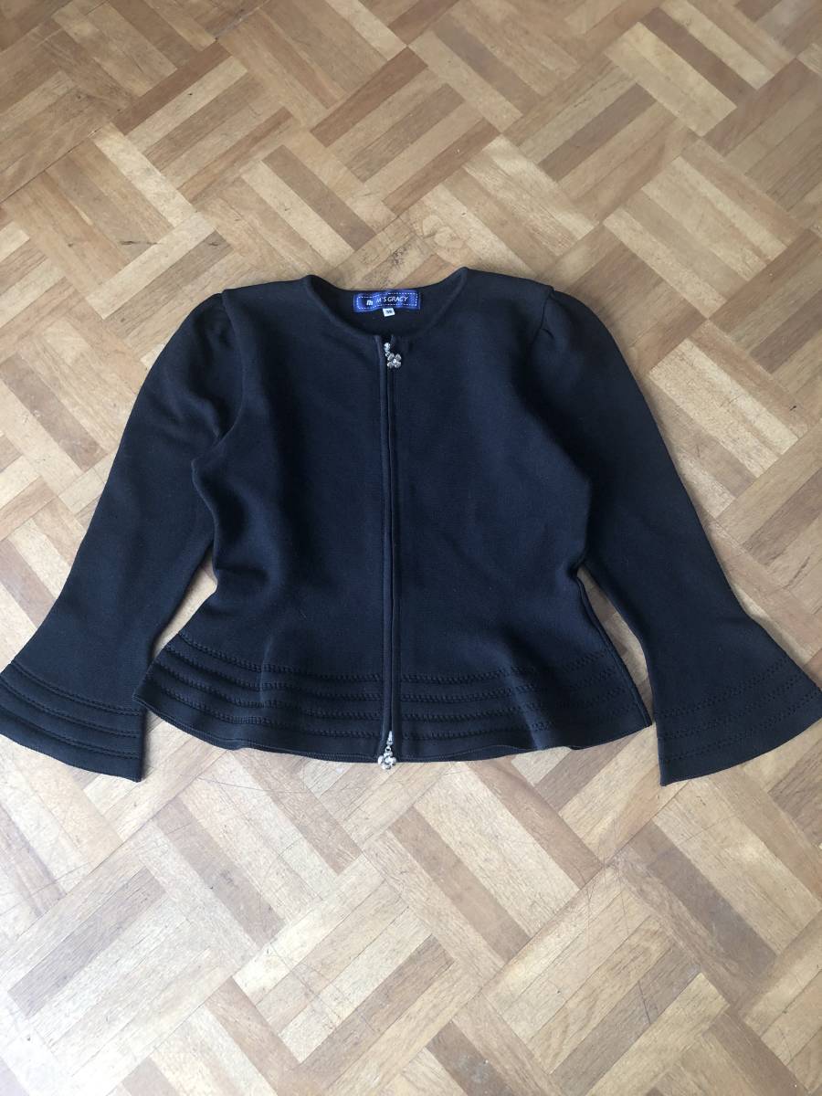 エムズグレイシー カーディガン カメリアWジップ ペプラム拍卖