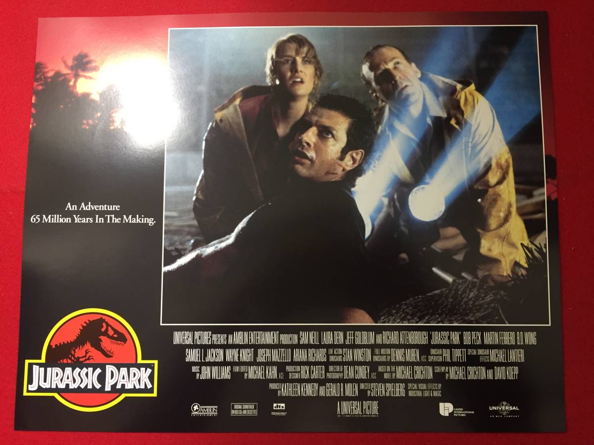 94849『ジュラシック・パーク』ロビーカード スティーヴン・スピルバーグ サム・ニール ローラ・ダーン ジェフ・ゴールドブラム拍卖