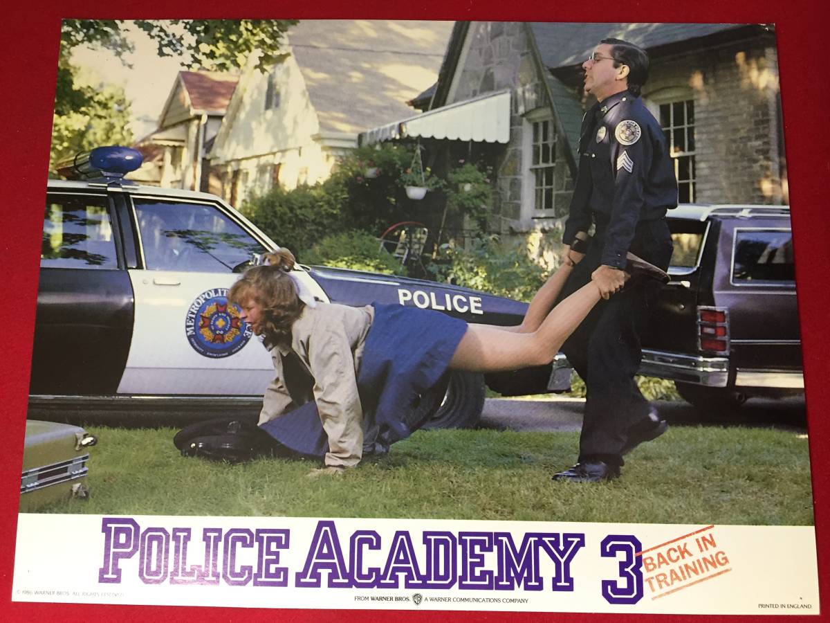 ly00058『ポリス・アカデミー3 全員再訓練』ロビーカード スティーヴ・グッテンバーグ ババ・スミス デイヴィッド・グラフ拍卖