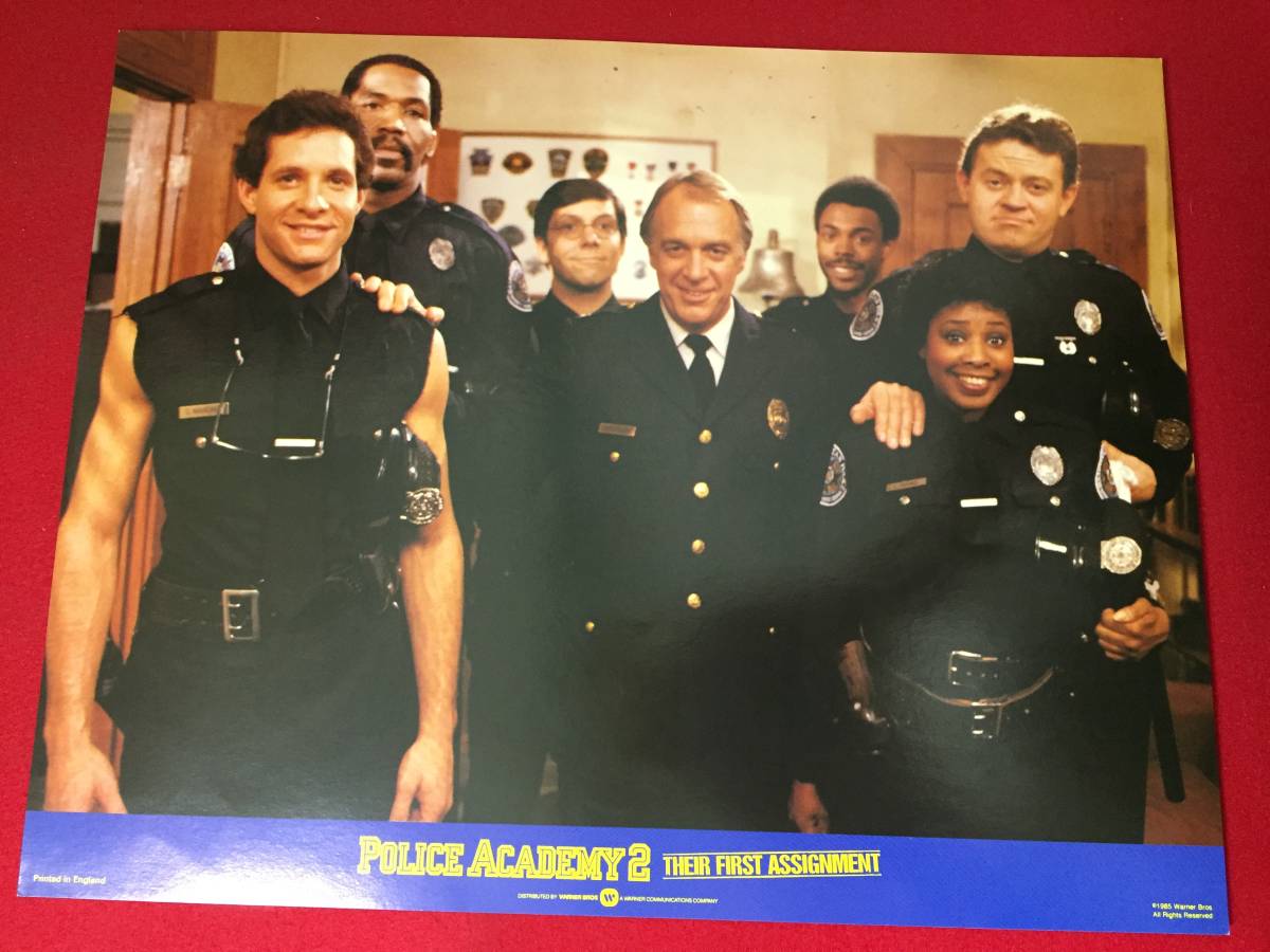ly00083『ポリスアカデミー2/全員出動』ロビーカード スティーヴ・グッテンバーグ ババ・スミス マイケル・ウィンスロー拍卖