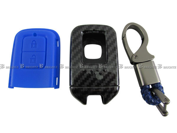 フリード+ GB5 GB6 カーボン 調 スマートキー ケース 青 Hondaスマートキー スマートキーカバー フリードプラス KEY-CASE-028拍卖