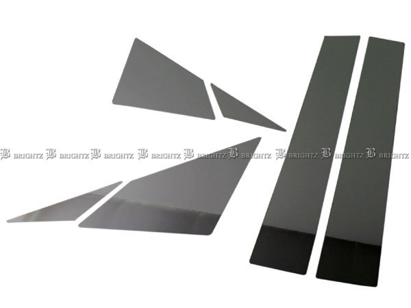 CR-Z ZF1 ZF2 超鏡面 ステンレス ブラック メッキ ピラー パネル バイザー無用 6PC カバー CRZ PIL-BLA-015拍卖