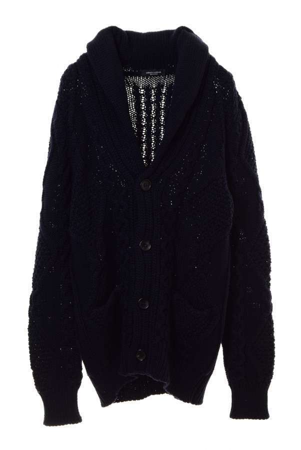 美品 ROBERTO COLLINA ショールカラー ウール ニット カーディガン 48 ネイビー ロベルトコリーナ KL4CQHQA49拍卖