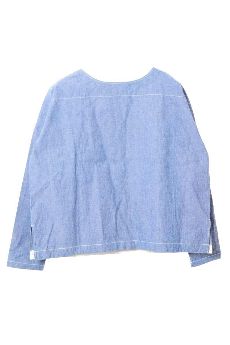 美品 YAB-YUM シャンブレー プルオーバー トップス L ブルー ヤブヤム KL4CLKUL00拍卖