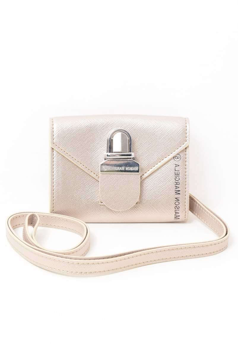 未使用 MM6 ネックストラップ付 コインパース ONE SIZE シャンパン エムエムシックス KL4CLUAC05拍卖