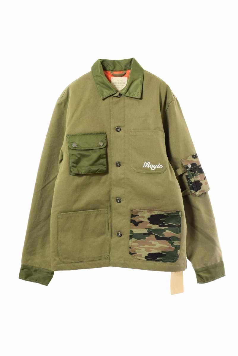 未使用 ROGIC 切替 ミリタリー ジャケット S カーキ ロジック KL4CUHC225拍卖