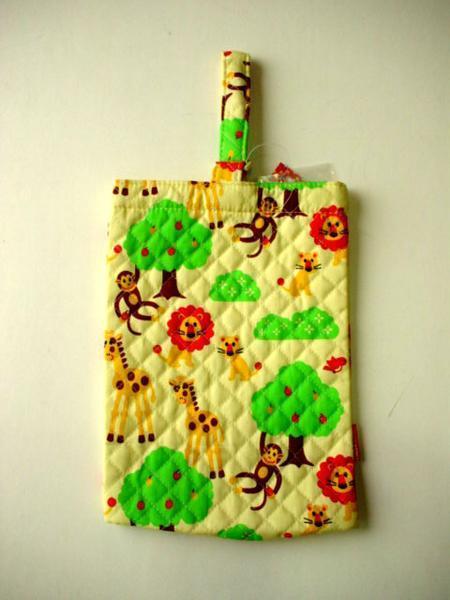 特価キルティングズック袋サファリ/シューズケース入園入学準備拍卖