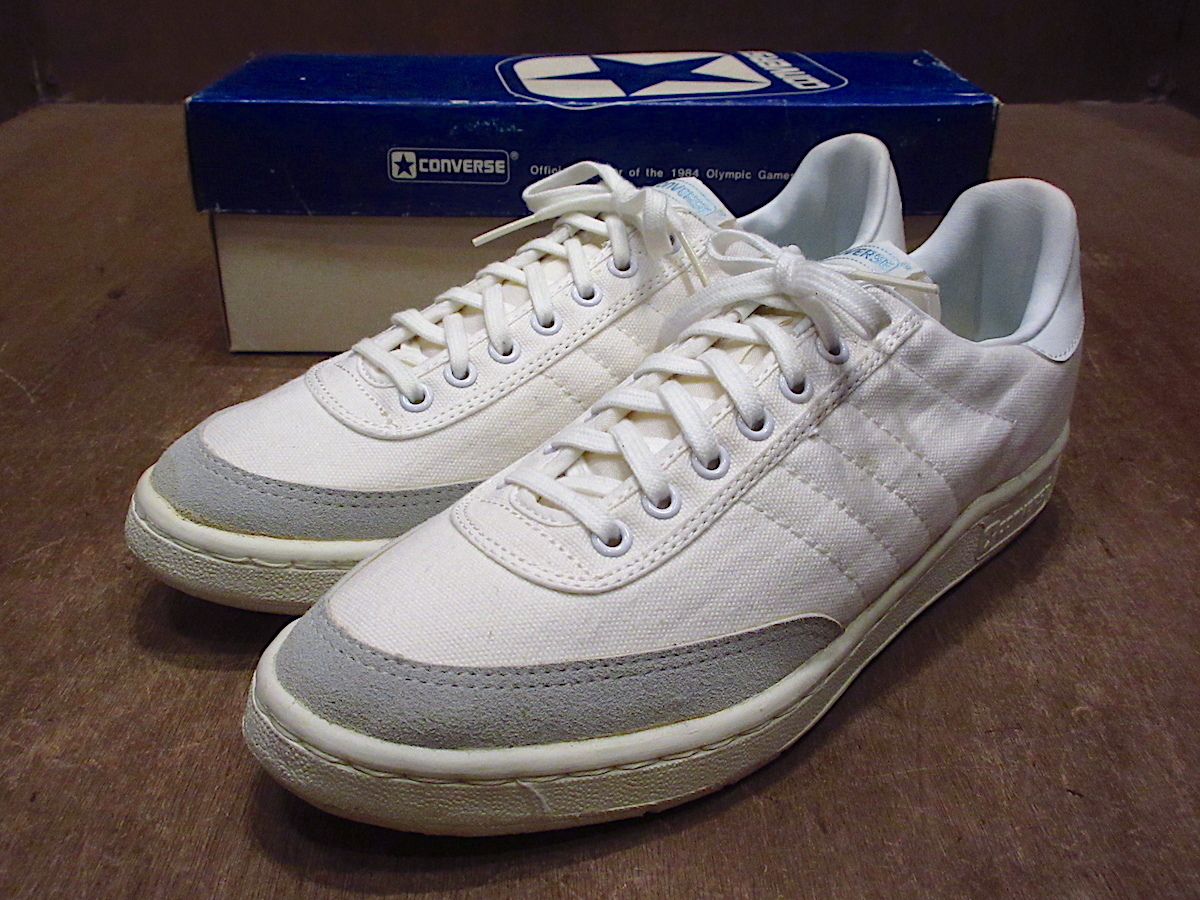 ビンテージ80's●DEADSTOCK CONVERSEレディースCHRIS EVERT BARCELONA白8 1/2●220419i7-w-snk-255cm 1980sデッドストックスニーカー拍卖