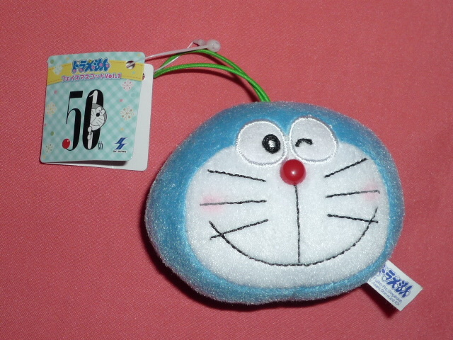 激レア!カワイイ♪ 藤子不二雄 ドラえもん 顔型 ゴムひも付 ぬいぐるみ (非売品)☆拍卖