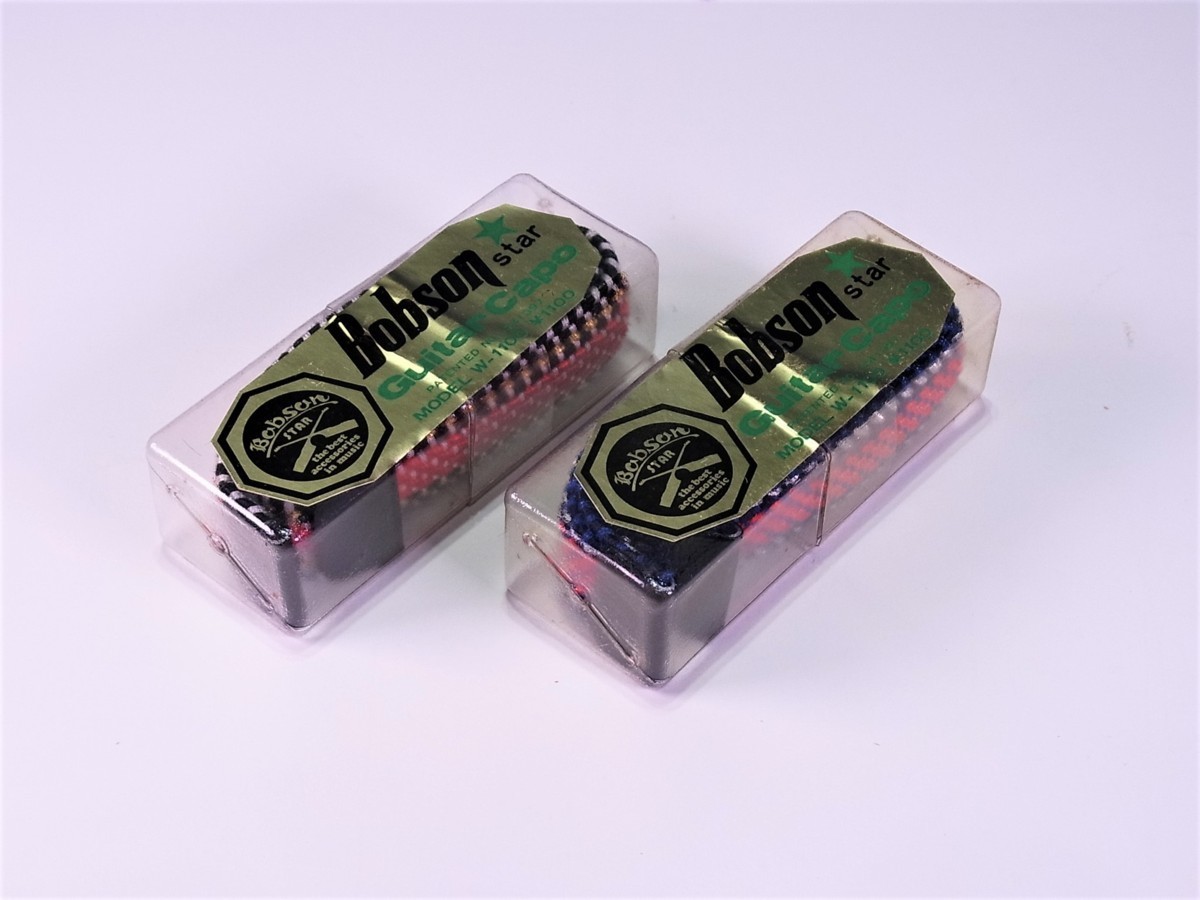 ■■【即決】Bobson カポタスト Guitar Capo ギター カポ 2色セット ゴム式 未開封品 昭和レトロ (A)拍卖