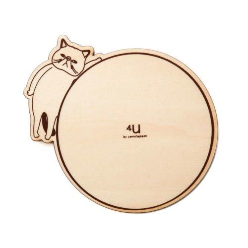 新品 木製 ネコ コースター 猫 ねこ ウッド グラス置き キッチン プレート グッズ インテリア コップ置き おしゃれ かわいい アニマル 動物拍卖