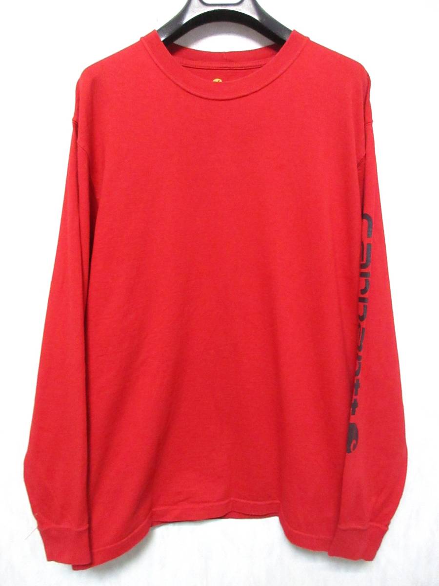 カーハート Carhartt 長袖 カットソー Tシャツ 赤 Original FIT M 亥1933拍卖