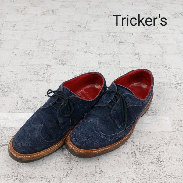 Tricker's トリッカーズ スエード ウイングチップシューズ W8459拍卖